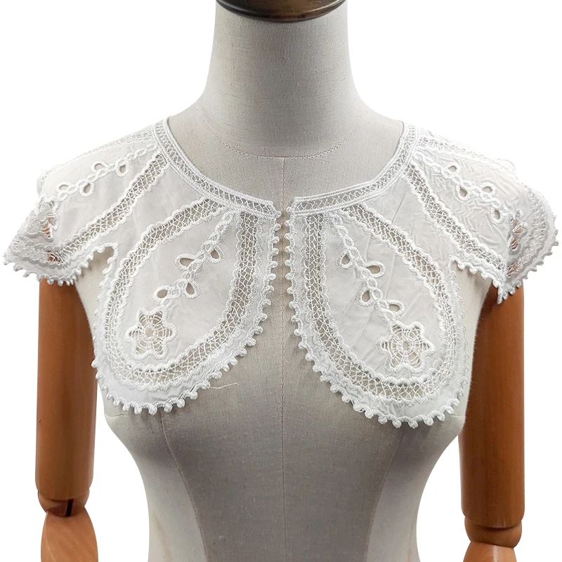 Lace cloth bottom embroidery shoulder collar accessories doll collar cloth piece hollow lace false collar