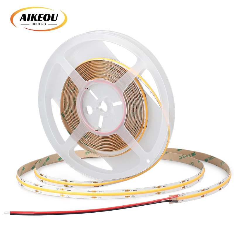 Cob led strip light 2 Years Warrant 480led/m ce rohs 3000k 4000k 6500k 12v 24v flexible cob led light strip