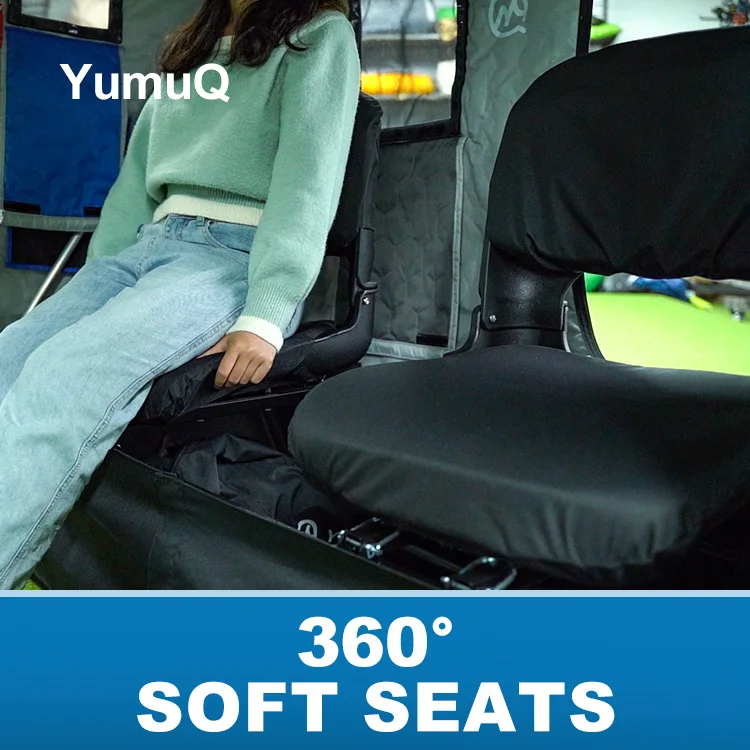 YumuQ 184x150x152cm Winter Outdoor Windproof Ice Fishing Tent, 3 Layers Cotton Fabric Fishing Bivvy Tent On Sled For 2 Person