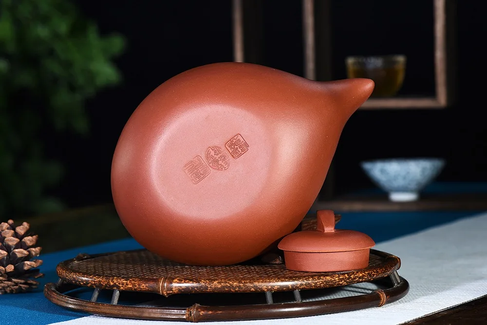 460ml  Yixing purple clay tea set Qu-teapot kung fu tea set old purple mud pot purple sand tea pot