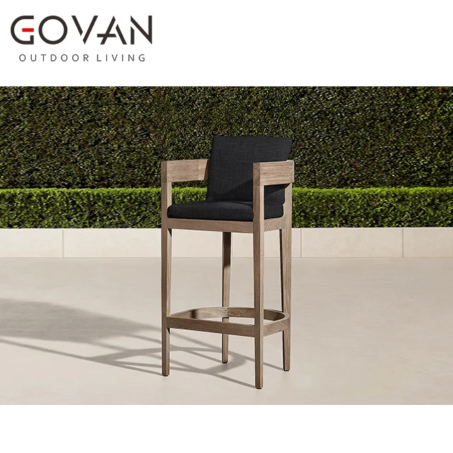 New Arrival Outdoor Furniture Garden Patio Leisure Solid Teak Wood Barstool
