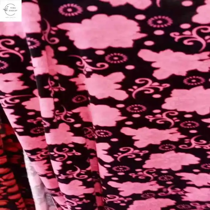 100% polyester  knitted velvet mixed really super soft print fabric stock fabric in china