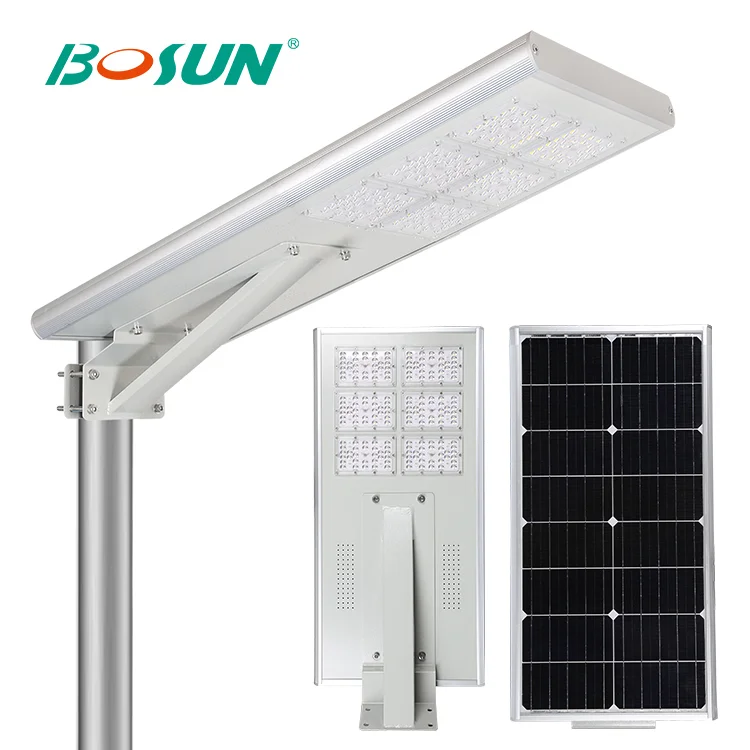 BOSUN High Quality Good Cheap Price Solar Led Street Lamp Light 300 watt All In One Solar Street Light 100w