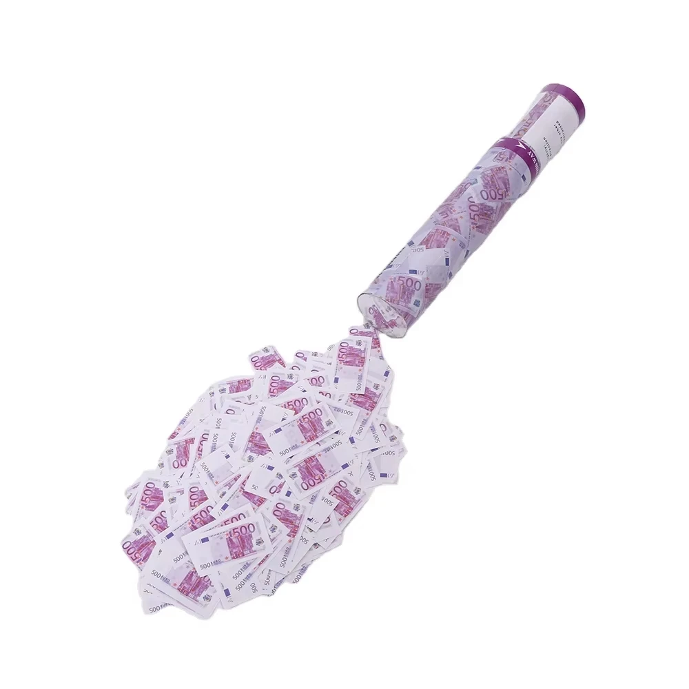 Популярный дизайн игрушка 500 евро вечеринка стрелялка конфетти пушка для праздника