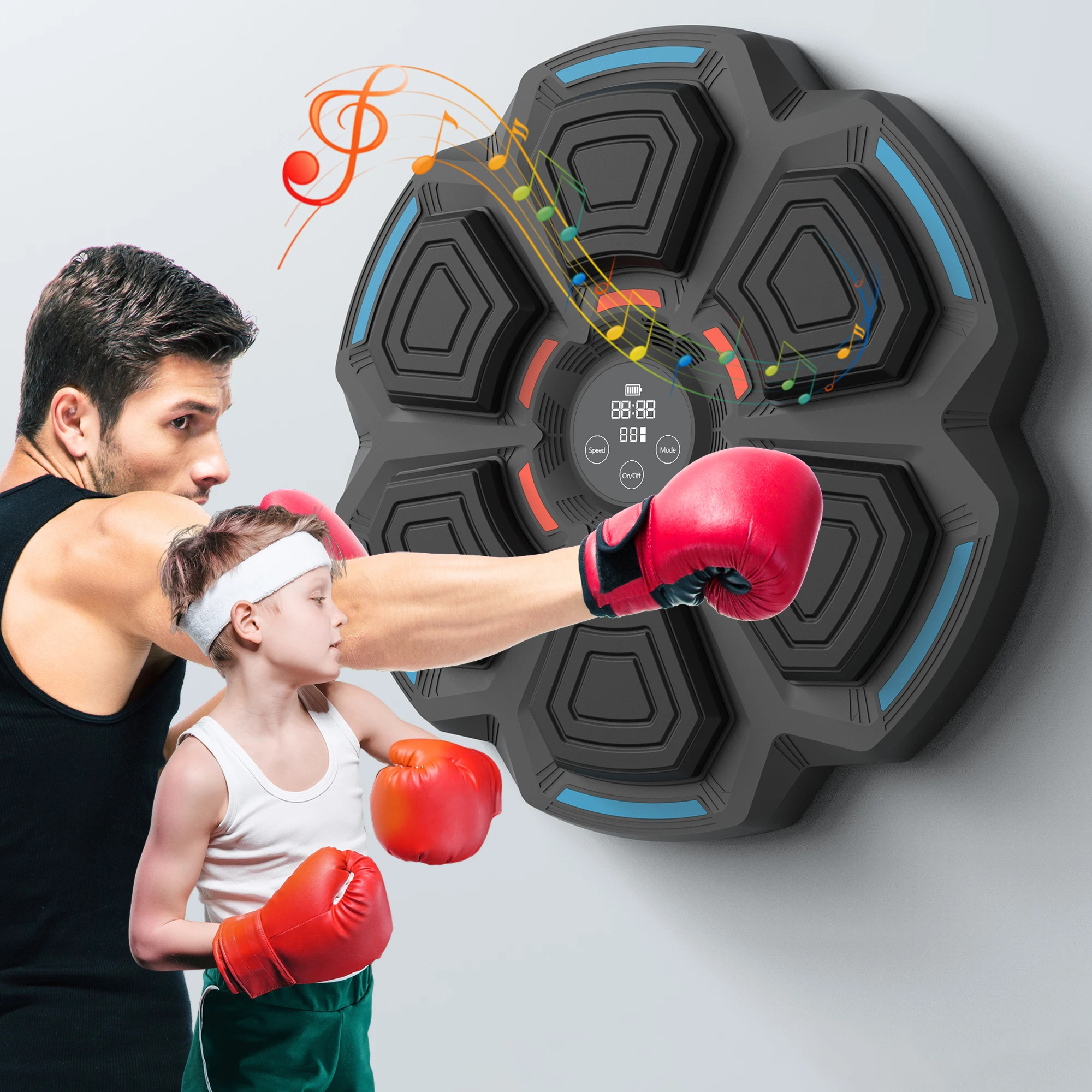 GORDON OEM Wholesale Music Boxing Wall Mounted Target Pad Light Up Home Boxing Trainer Smart Music Boxing Training Machine