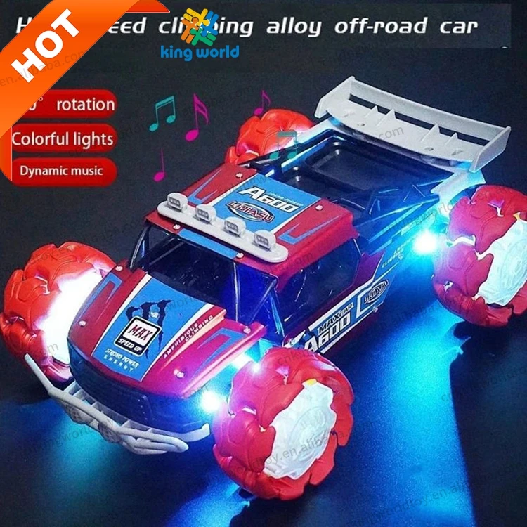 1/12 Explosion Wheel Alloy RC Climbing Car Toy Off-road Remote Control Climber With Music High Speed Radio Control Stunt Car Toy