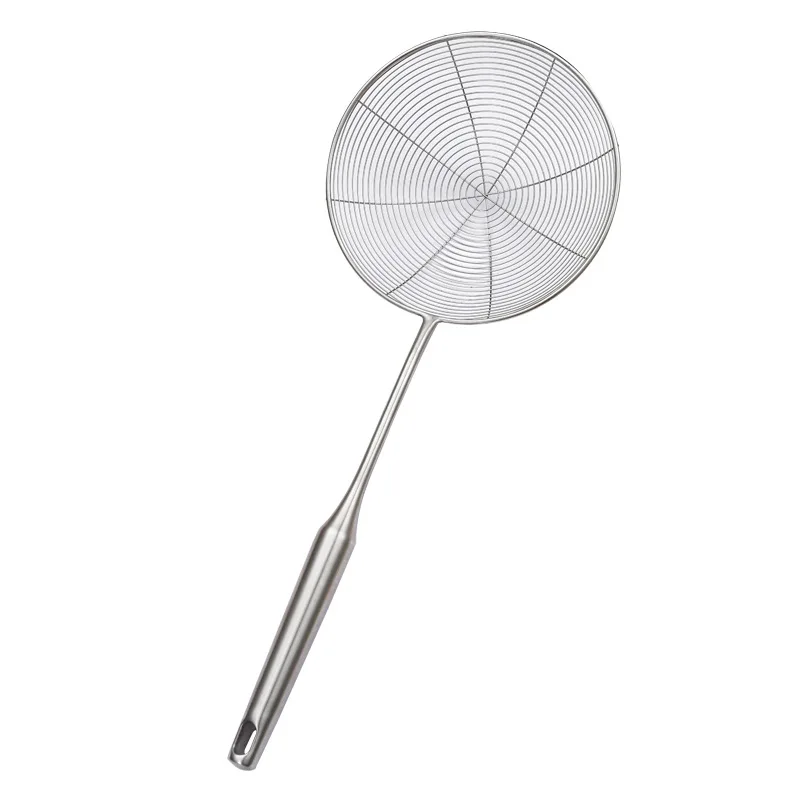 Large Stronger Solid 304 Stainless Steel Spider Strainer Skimmer Ladle Kitchen Utensils Wire Strainer Colander