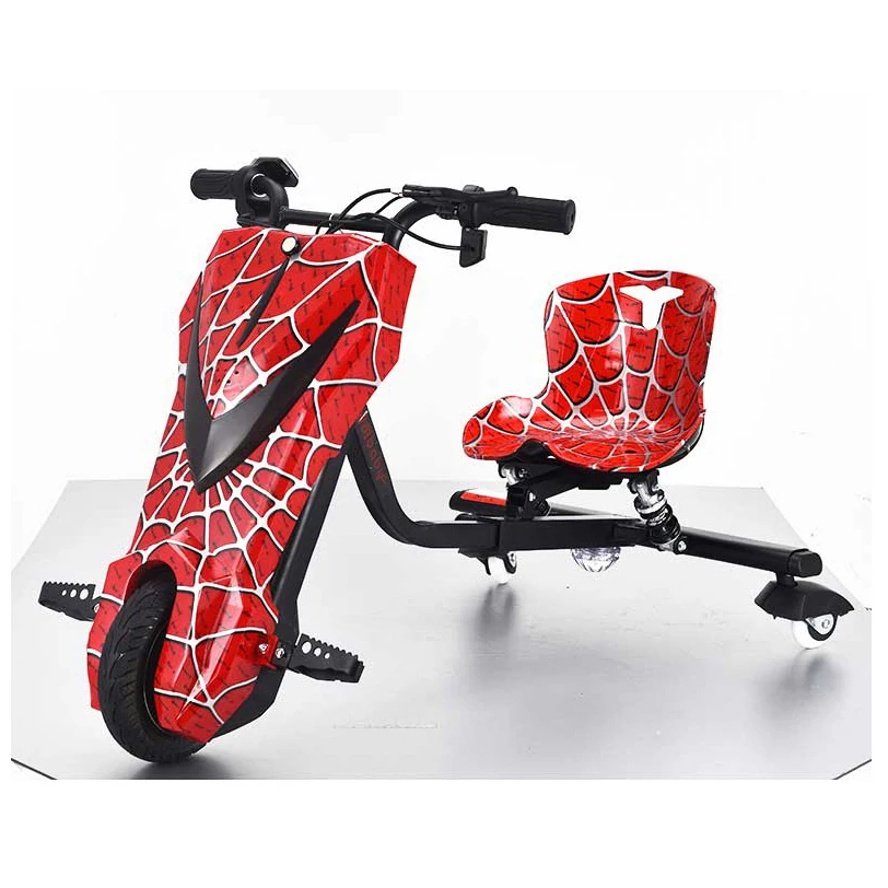 OEM Factory Kids 3-Wheel Electric Drift Trike Scooter 1/10 Motorisation Avant Adjustable Height 36V Car Sale 250W Power PU Wheel