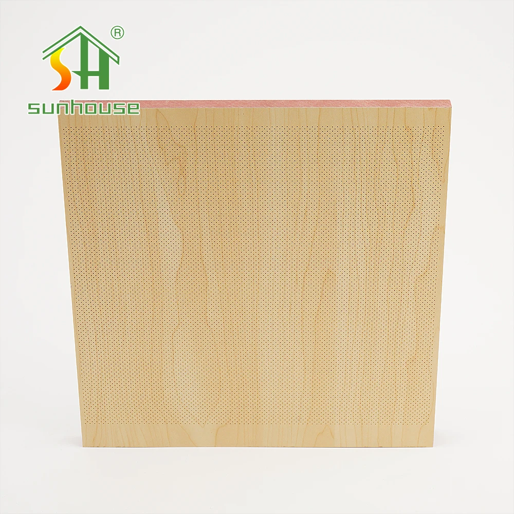 Wholesale Anti-Scratch 600*1200Mm Perforated Wood Acoustic Panel Good Stability Oak Wall Panels
