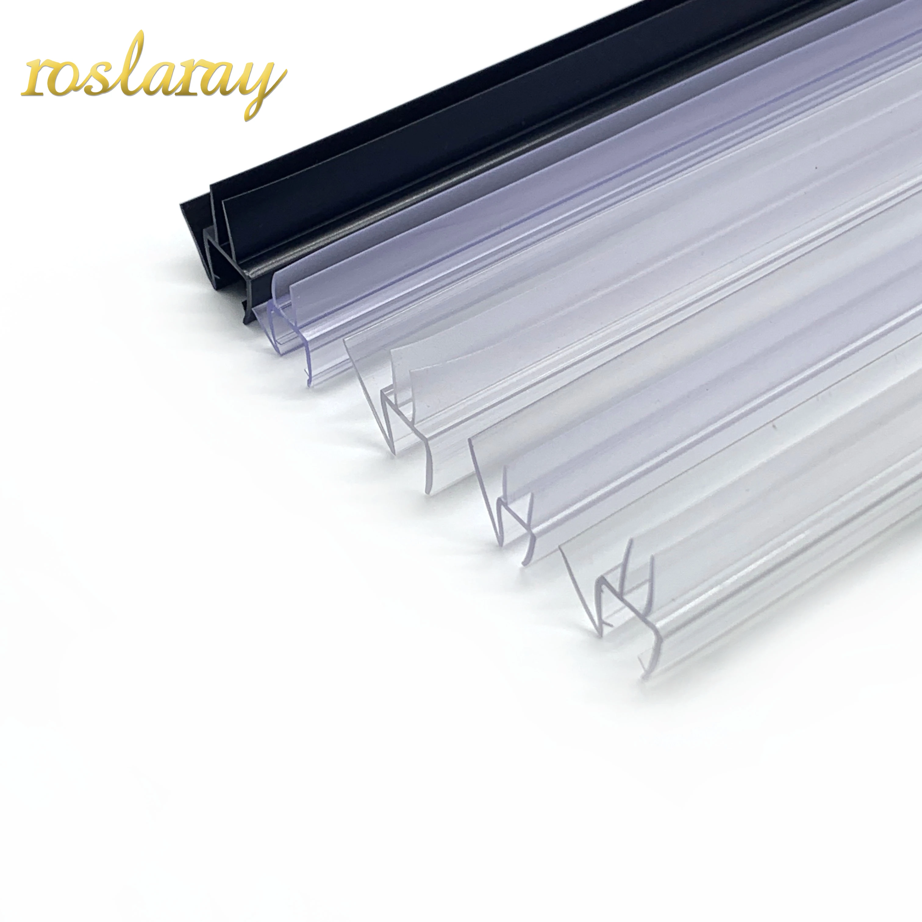 Customization Bathroom Bottom Sealing Strip PVC Waterproof Seal Strip Glass Shower Door Seal Strips