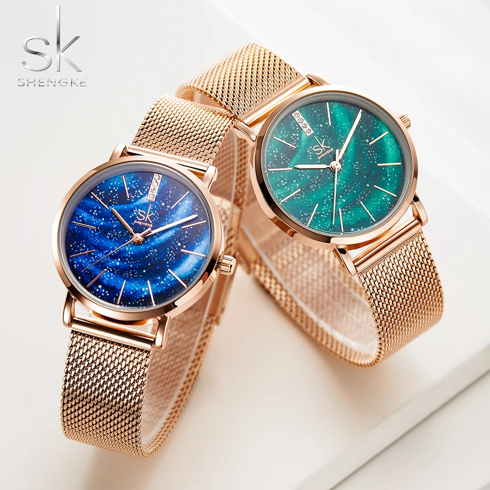 SHENGKE лидер продаж женские часы SK K0103L циферблат звездного неба роскошные наручные подарок для девушек китайский поставщик