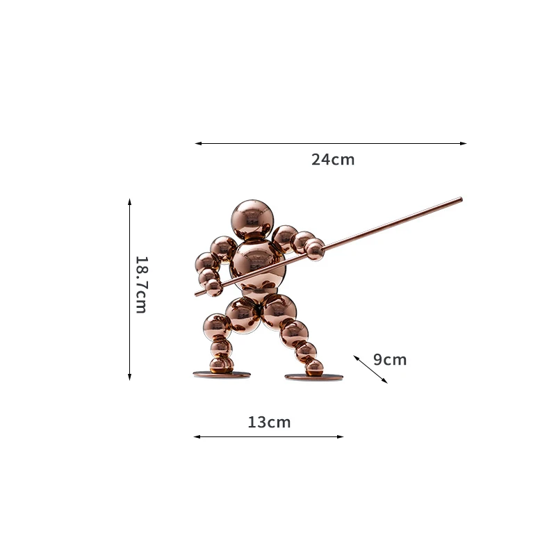 Spherical Human Artwork Sculpture Art Home Hotel Decoration Gift Box High End 304 Stainless Steel Metal Japan Folk Art Sports