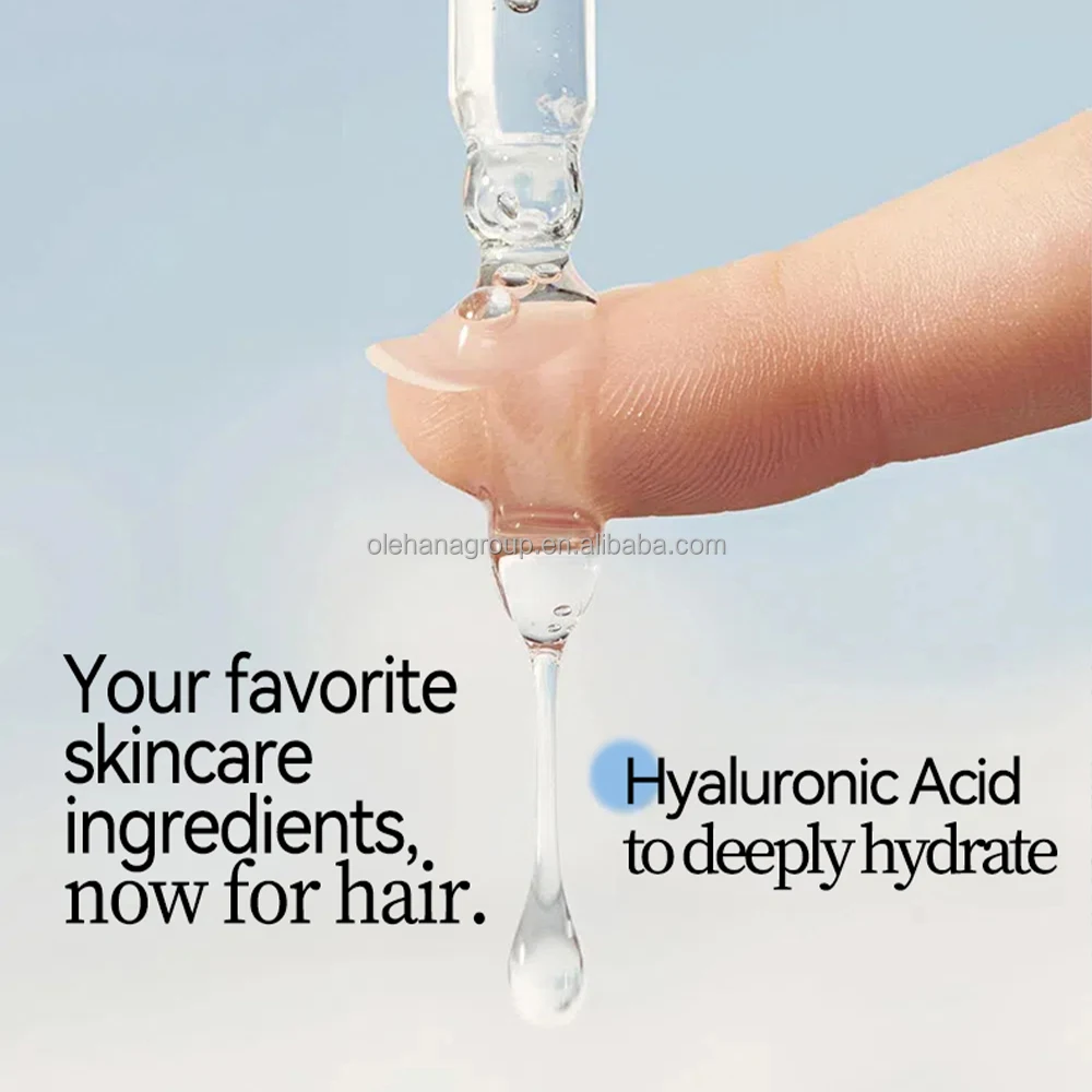 4 in 1 100% Vegan Organic Luxury Sulfate Free Hyaluronic Acid Hair Treatment Oil Conditioner Leave in Hair Care Shampoo Set