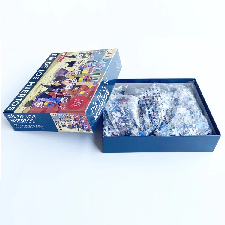 Factory Custom 1000 2000 Piece Jigsaw Puzzle Cutting Machine Made Adult Puzzle Games with Color Box for Free Entertainment Toys