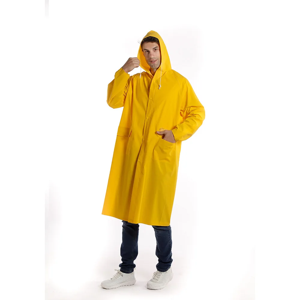 Waterproof Transparent Adult PVC Coated Long Raincoat Creative Fashionable Raincoat Durable Wholesale