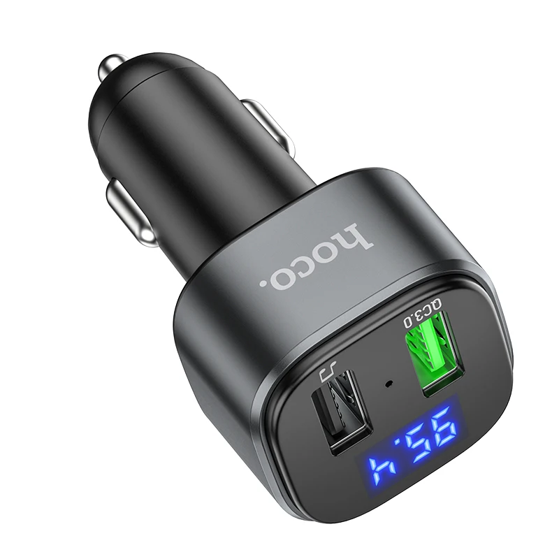 HOCO E67 FM Transmitter Wireless BT 5.0 FM Radio Modulator QC3.0 USB 18W Car Charger Adapter