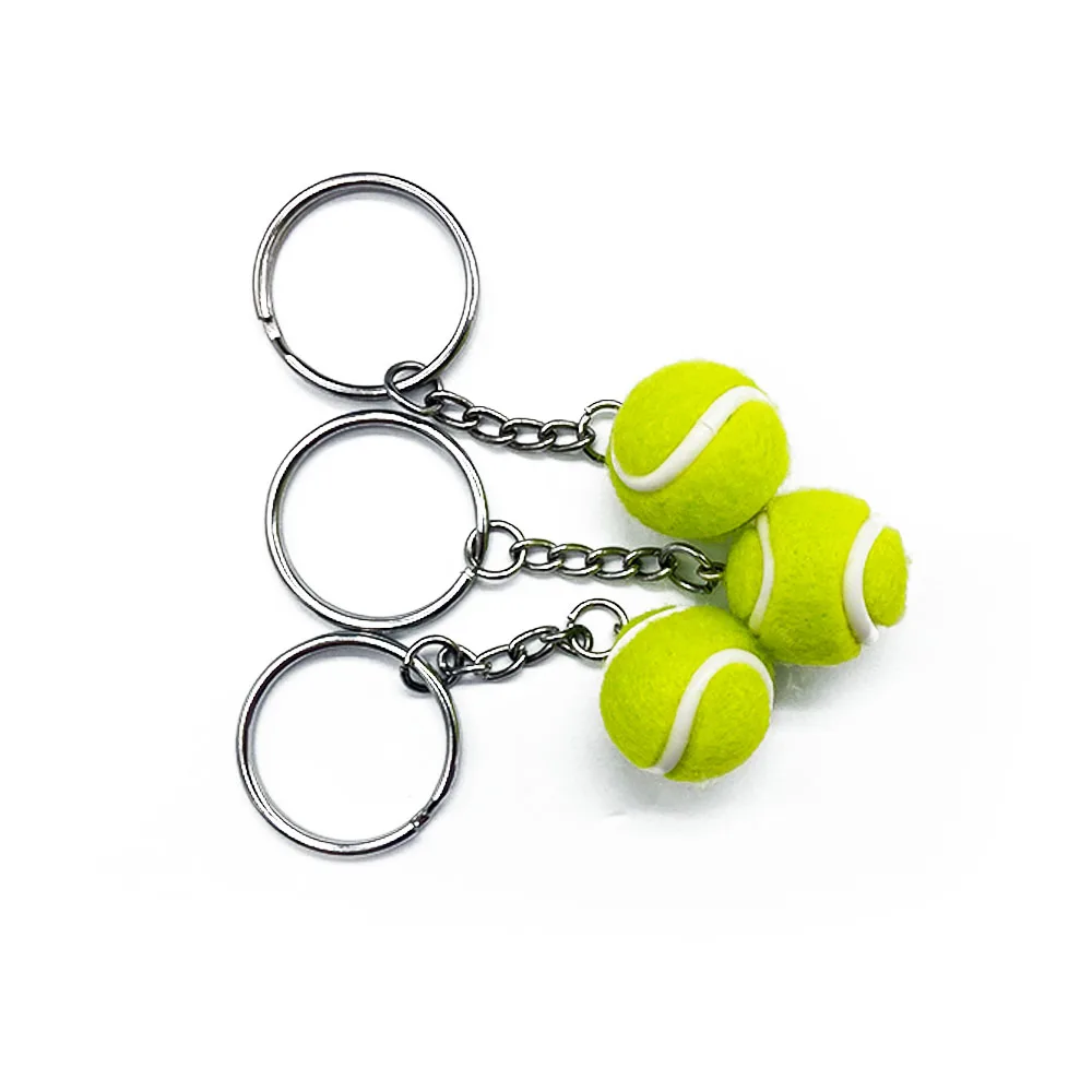 Manufactures Custom Logo paddle tennis ball keychain custom 2d/3d soft pvc keychains, make rubber