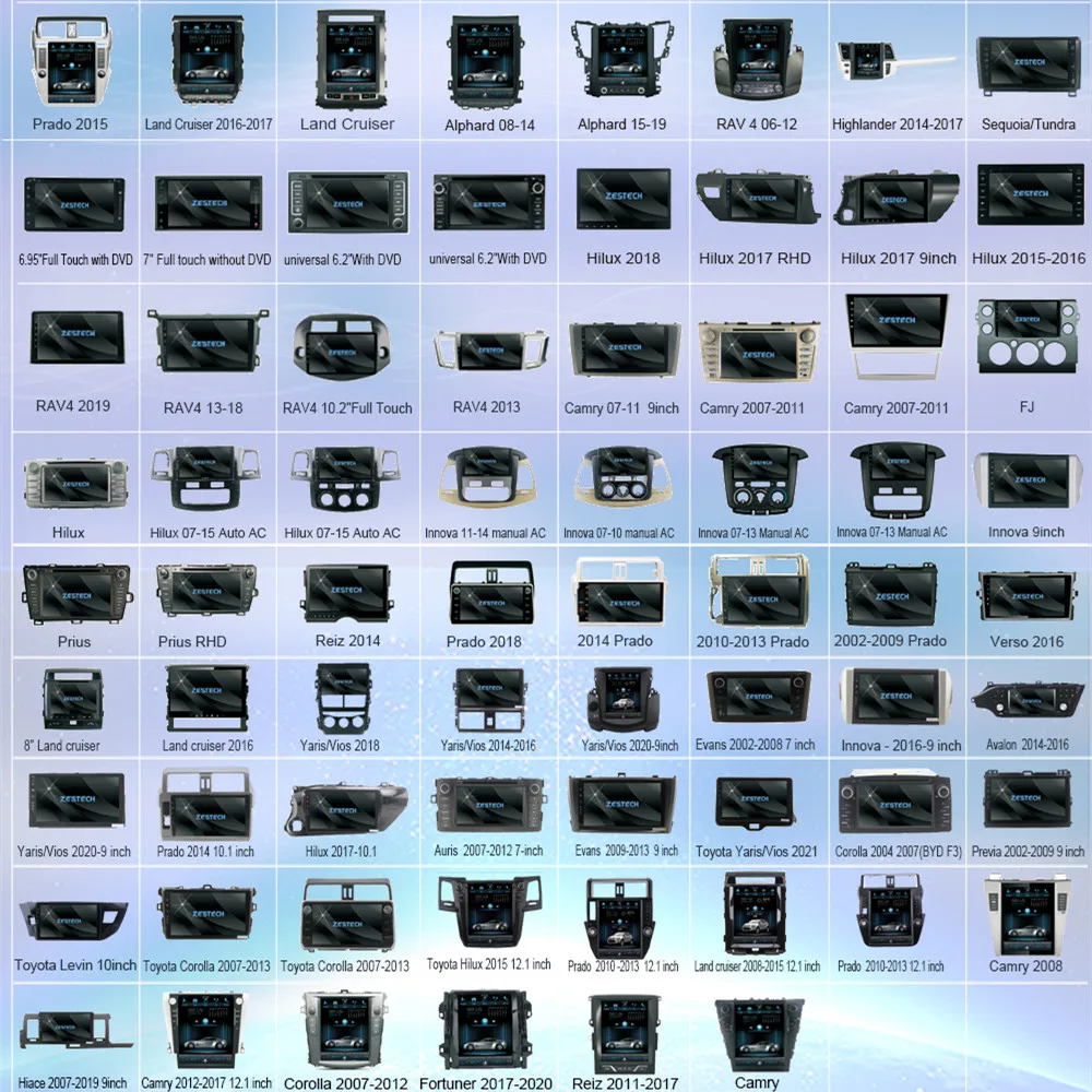 ZESTECH Android 12 car dvd player gps navigation for Toyota corolla/Camry/Cruiser/Prado/Vios/Prius/LEXUS videotouch screen radio