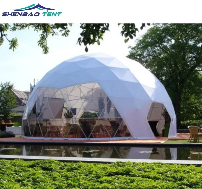 6 м водонепроницаемый использованная стальная рама Открытый Кемпинг купол палатки необходимые вещи для Пинг палатки, геодезический купол палатки