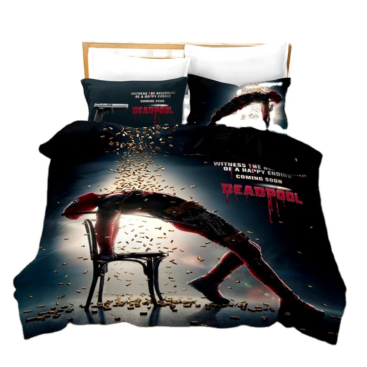 
High Quality Queen Bedding AVENGER 3rd Duvet Cover Bedding Set Skin Friendly Sheets Bed Set 