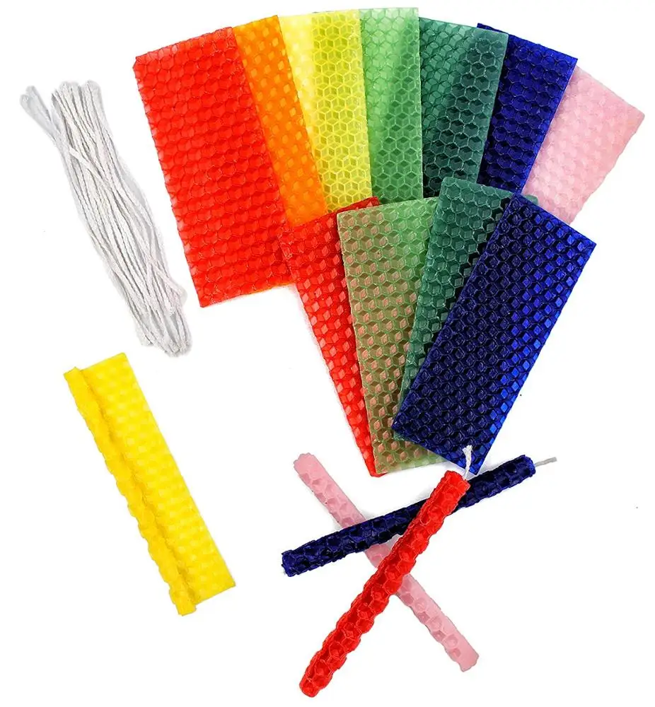 DIY Non Toxic Hand Rolled Beeswax Chanukah Hanukkah Candles for Kids