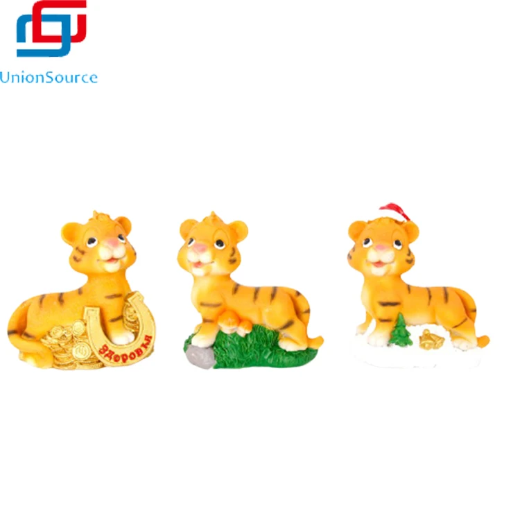 
Christmas Animal Statues Money Box Resin Ornament Tiger Shape Figurines Craft 