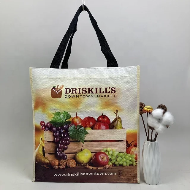 Biodegradable Cotton Laminated Non-Woven Bag Laminated Canvas Bags With Design Non Woven Food Laminate Pouch Tote Bag