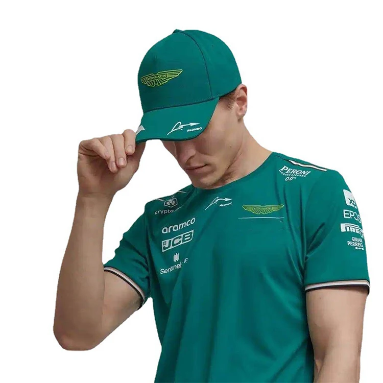 2023 Aston Martin F1 Race Team Alonso Baseball Snapback Cap Racing Hat For Women Men