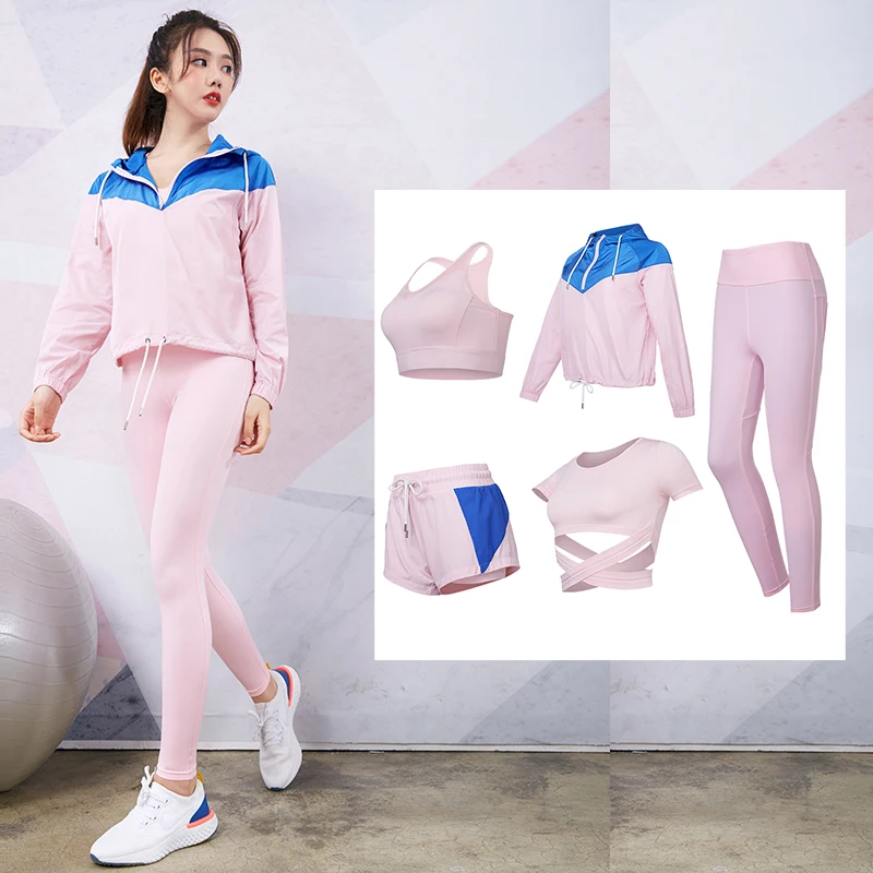 Women Fitness Yoga Set Athletic Apparel Workout Gym Clothes Sports Bra Tank Top Running Leggings Suits Combination Suit Fitness