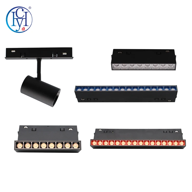 Алюминиевая Встраиваемая Магнитная линейная светодиодная трековая система освещения Dc48v 3 Вт 6 Вт 8 Вт 16 Вт