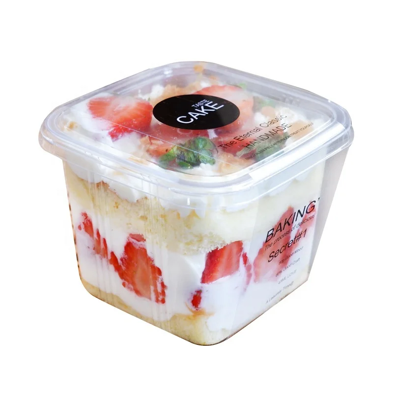 Square Clear Plastic Mousse Cake Box Gift Package Storage Box Wedding Party Favor Gifts Plastic Boxes