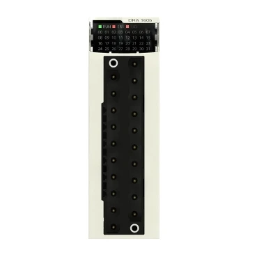 Discrete DC output module, 16-point output DC/AC relay, 24VDC, 24-240VAC, 3A, 20-point terminal block