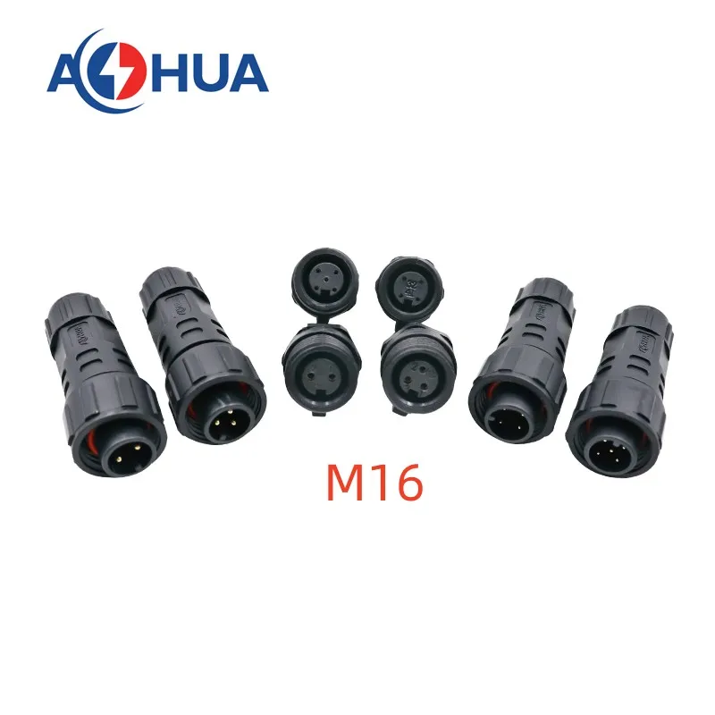 AOHUA Black female Rear panel type plug socket low current 5 A2 A 1 A OD 2.6mm-10mm PVC/Rubber cable connector for outdoor LED