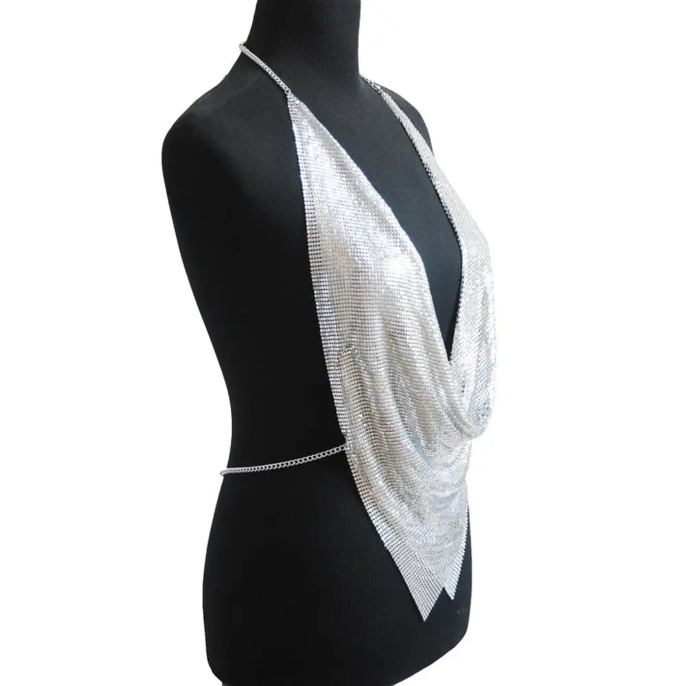 
Wholesale Top-selling Exaggerated bling bling jewelry cloth sexy body chain bra jewelry 