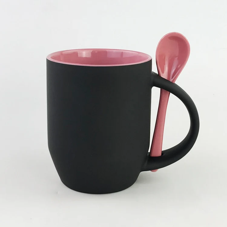 11oz Personalized Ceramic  sublimation  color-changing Coffee Mug with Spoon