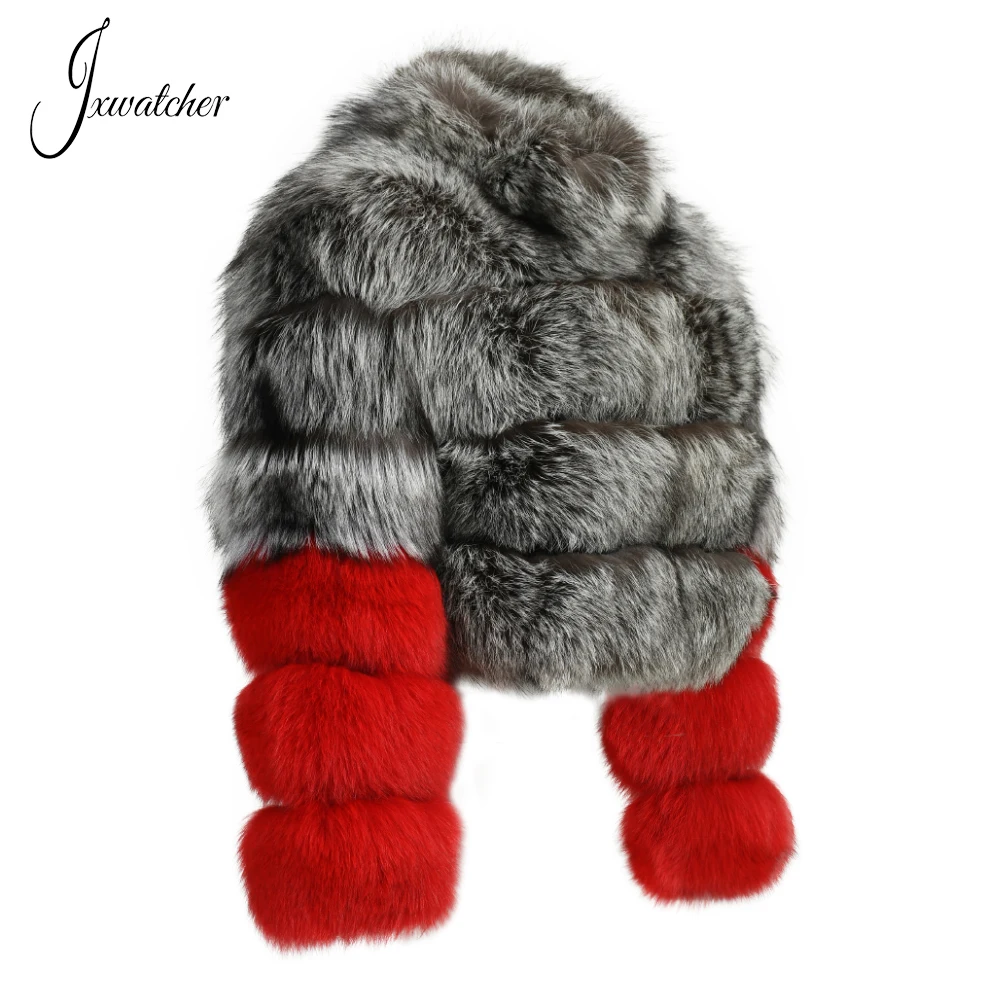 Winter Hot Sale Mixed Color Genuine Fluffy Silver Fox Fur Wholesale Fashion Women Fox Fur Coats Real Sale