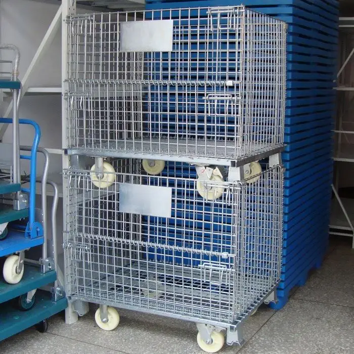 
Collapsible Metal Storage Mesh Stillage Pallet Box Wire Containers 
