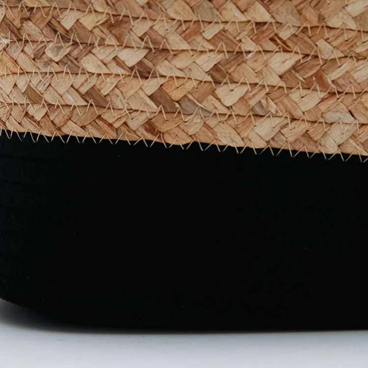 Eco-Friendly set of 3 foldable cotton rope cloth folding storage Baskets