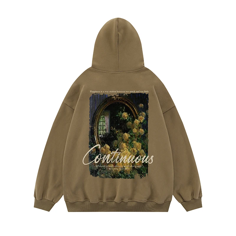 ANSZKTN Hip-Hop Street Wear ANSZKTN Black Cotton Mens Pullover Bulk Oversized Unisex Hoodie