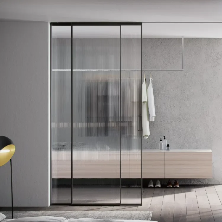 Auto Sliding Door System Electric Sensor Sliding Door system with smart glass  Motor App Control For Office Partition