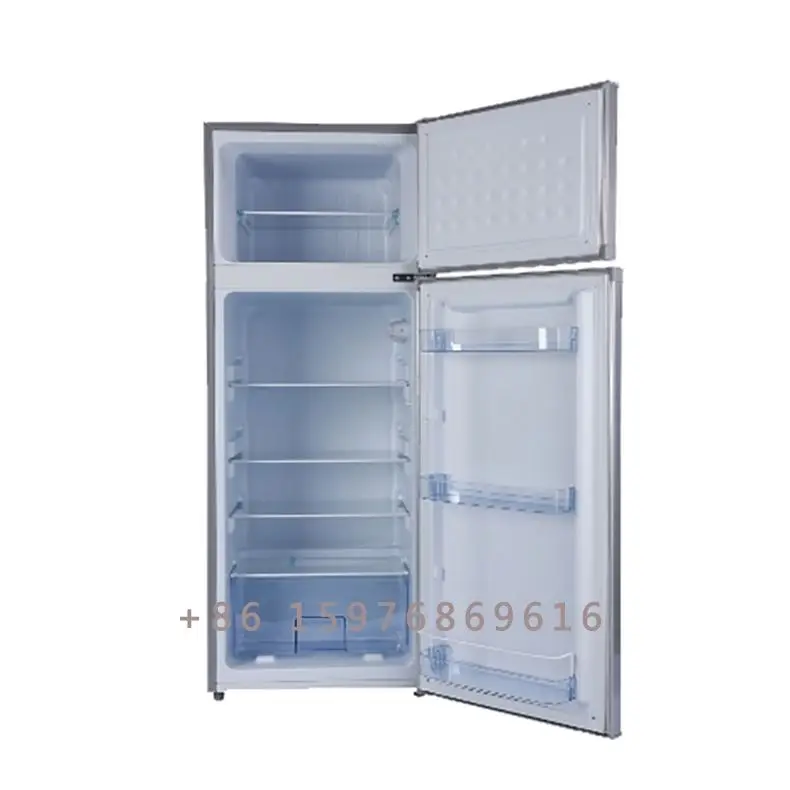 12V/24V double doors top freezer 218liter BCD-218 solar refrigerator
