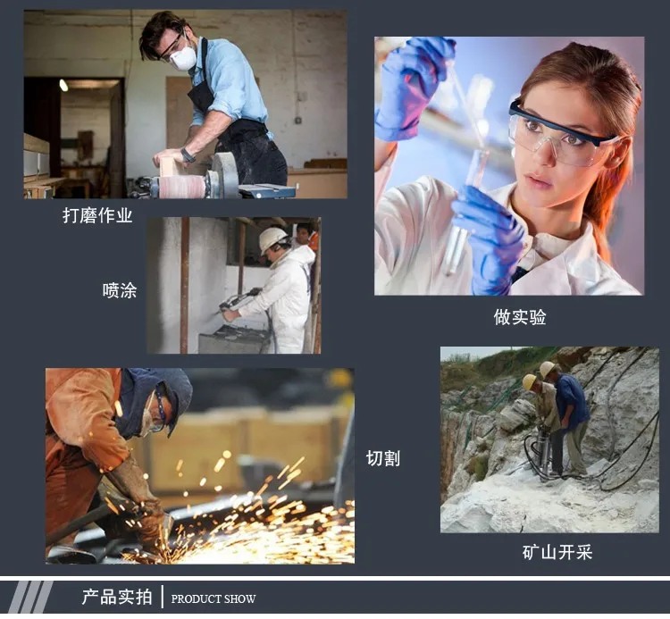 Safety Goggles for Polishing and Spraying Chemical Experiment PC Material HD Glasses
