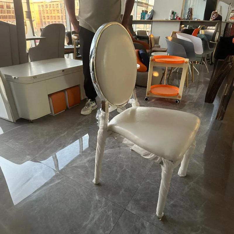 Foshan Furniture supplier rose gold banquet wedding chair hotel stainless steel chair