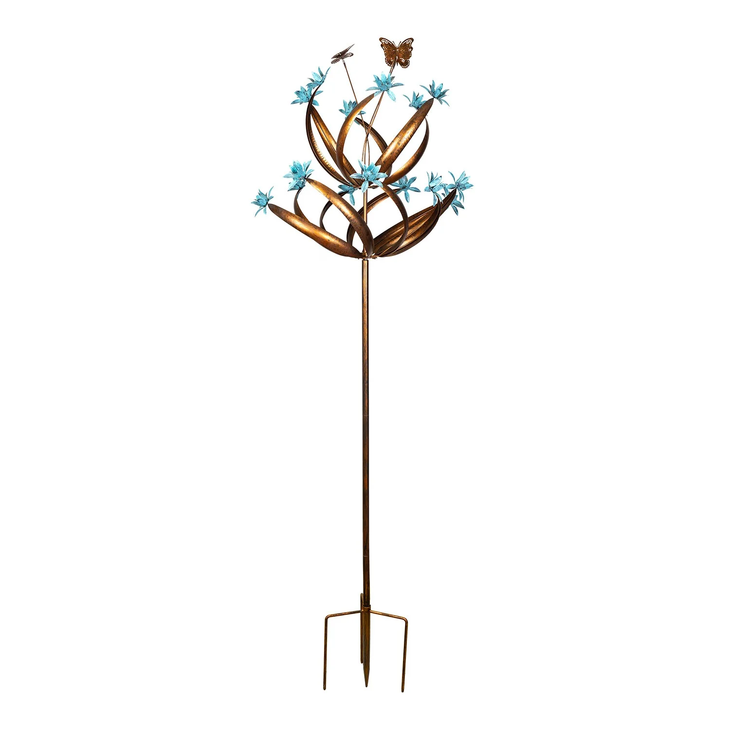 Decoration Garden Fairy Butterfly 3D Wind Spinner Wind Mill Garden Outdoor Wind Sculpture Spinner