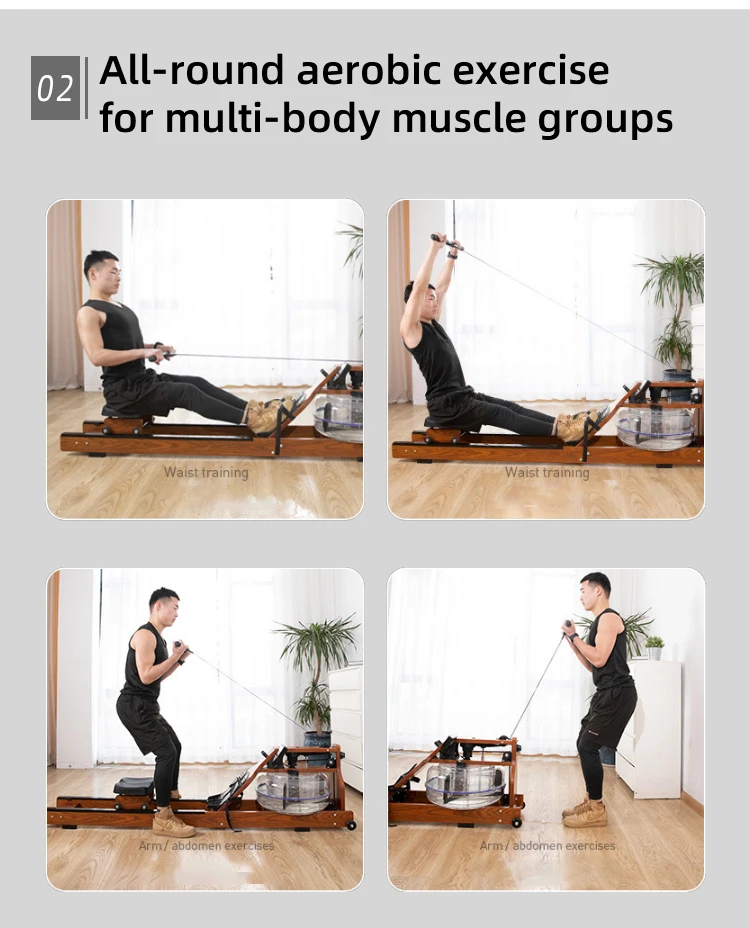 SD-RM01 Ex-Factory price indoor strength training fitness equipment water resistance water rowing machine