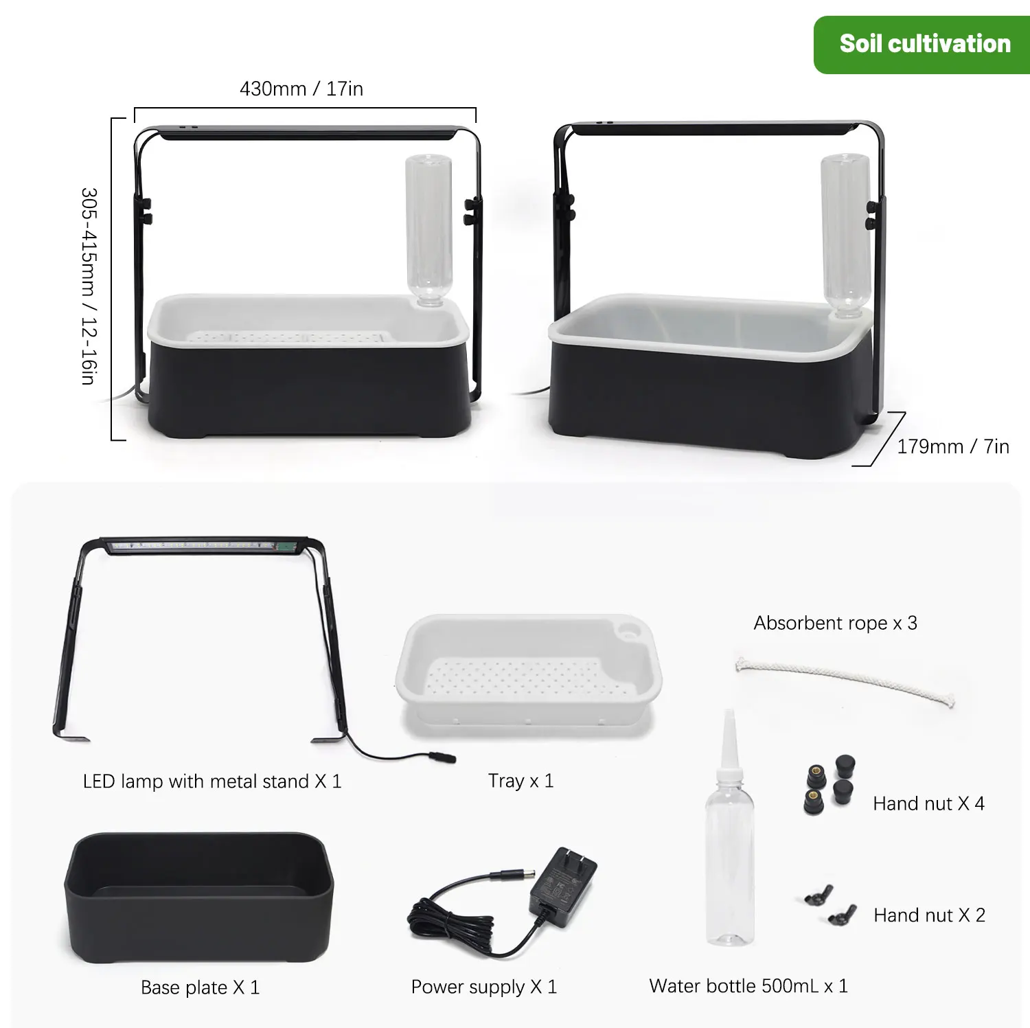 Indoor Soil Planting Planter Home Smart Desk Lamp Plant Grow Light Led Herb Garden Countertop Growing System Vegetable Grow Kit