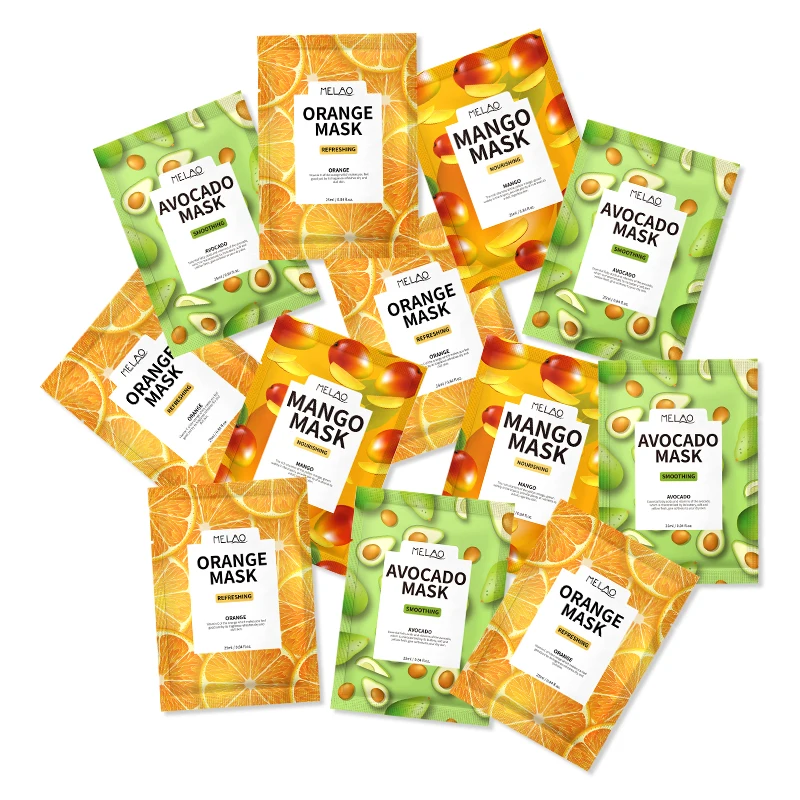 Custom Private Label Whitening Moisturizing Sheet Fruit Beauty Face Mask   Skin Care Facial Mask