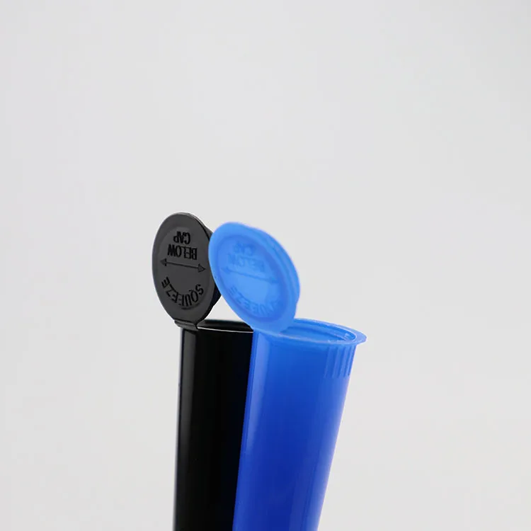 Child Resistant PP  Clear Cartridge Plastic Tube Container Custom LOGO Conical Packaging