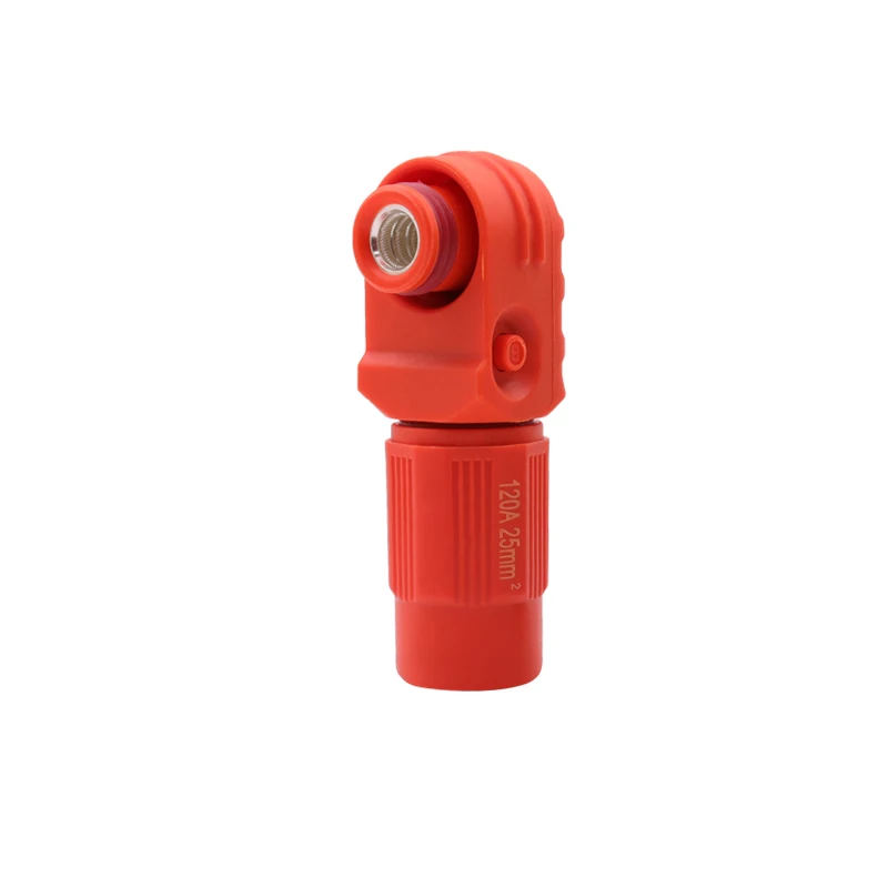 Pin Size 8mm, Cable Diameter 50mm2, 200A Right Angle 90 Degree 1Pin  Plug Socket HV Energy Storage Battery Connector