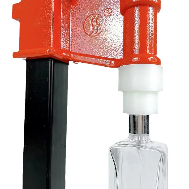 Hot selling aluminum sprayer collar install machine 13mm 15mm bottle neck perfume crimping machine manual handling